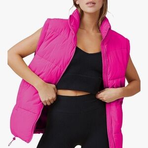 Vibrant Pink Puffer Vest - NWT
